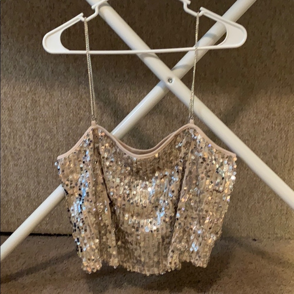 Sequin crop top